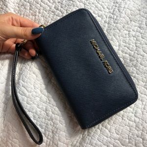 Michael Kors navy blue wallet